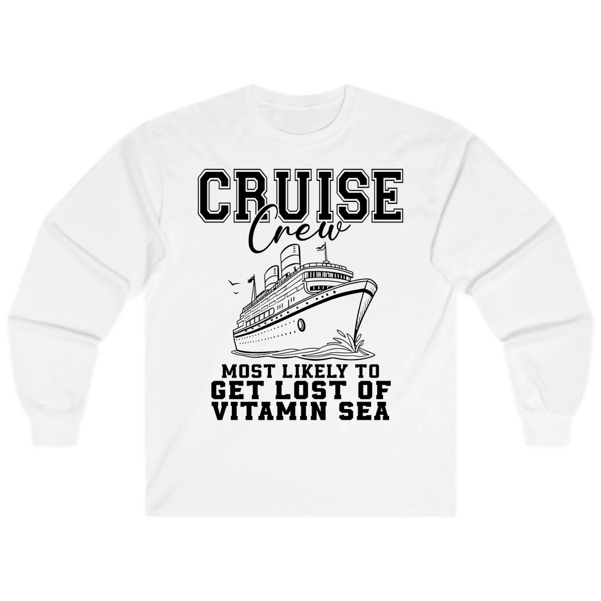 Most Likely To Get Lost Of Vitamin Sea Long Sleeve in White