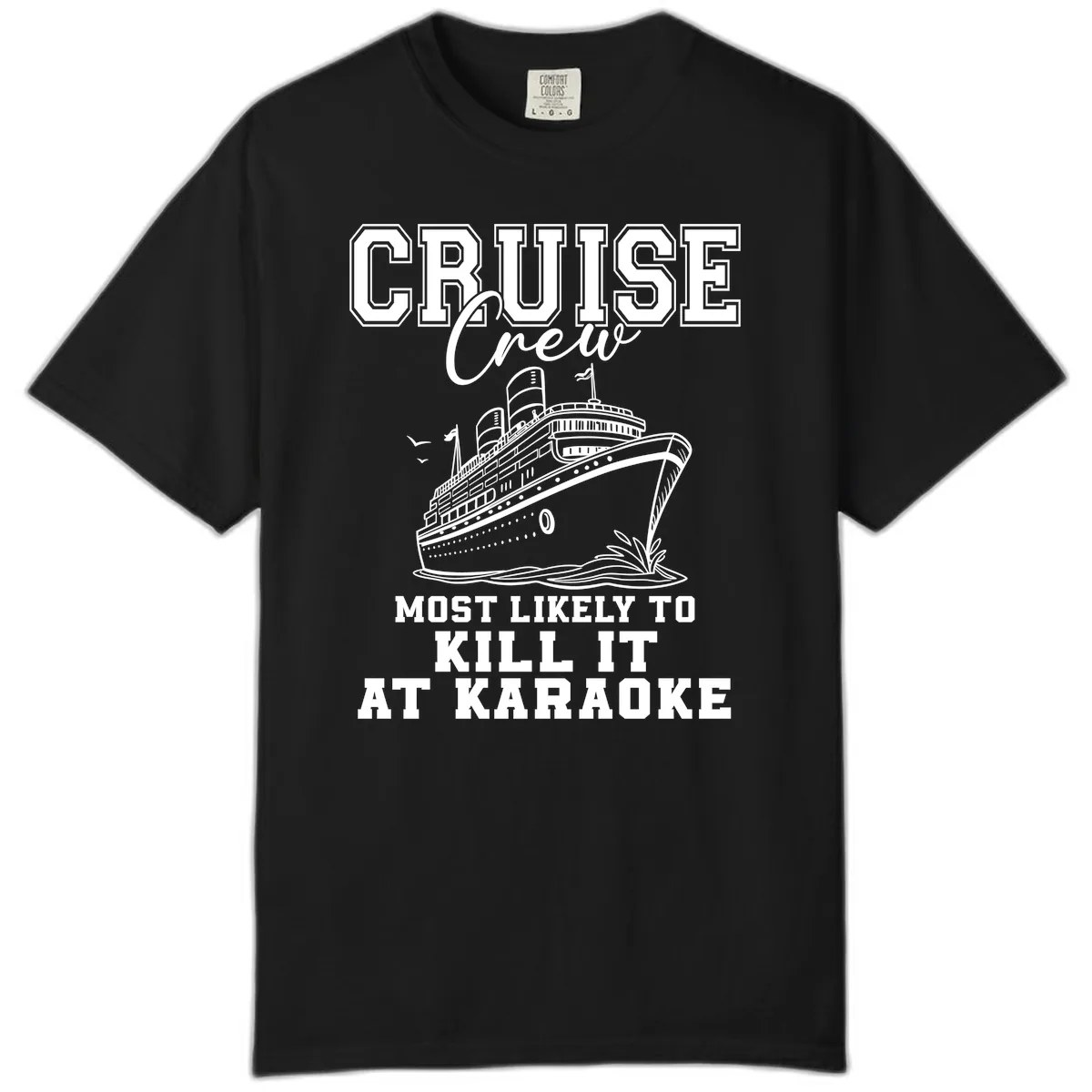 Cruise Crew Karaoke Champions Comfort Color in Black