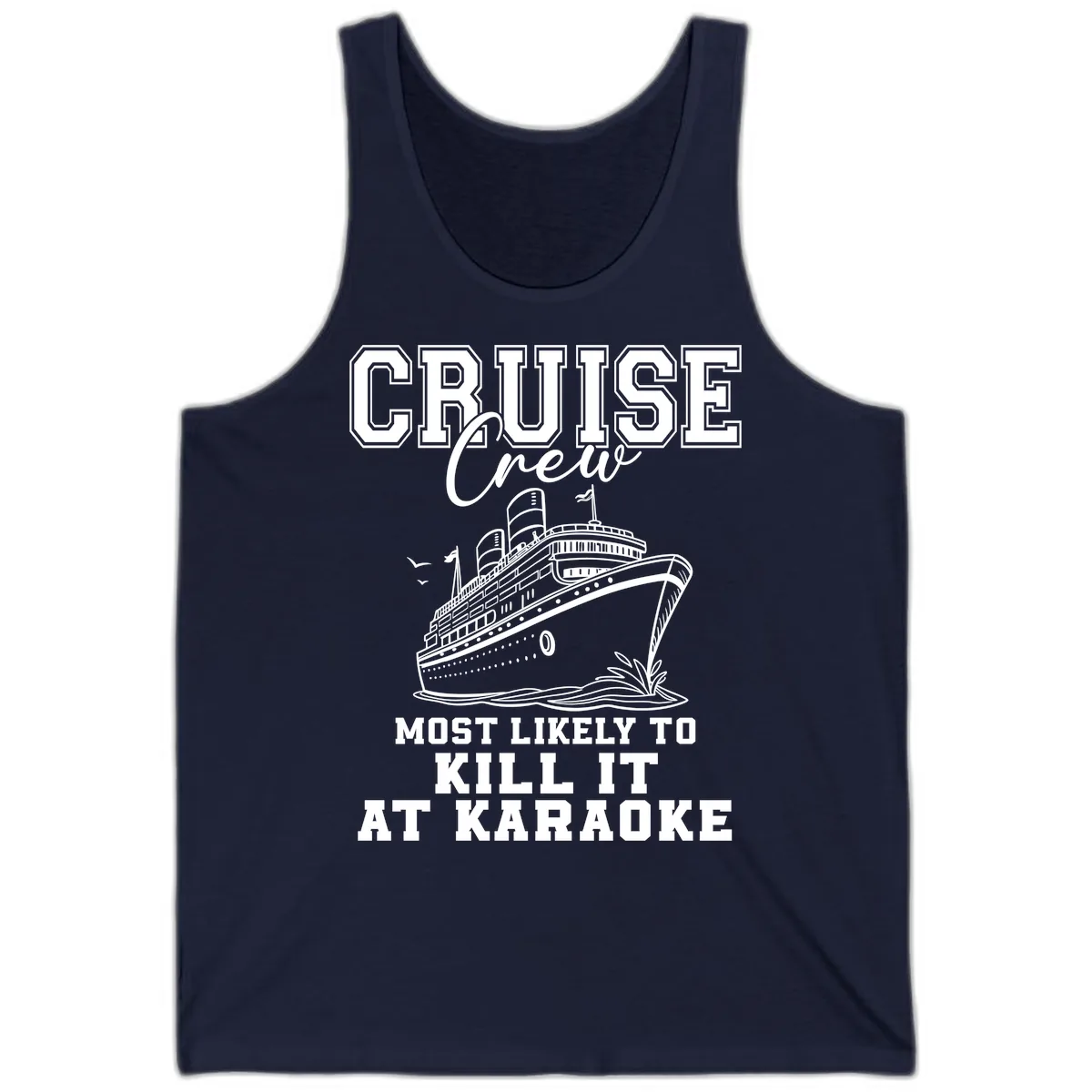 Cruise Crew Karaoke Champions Tank in Navy
