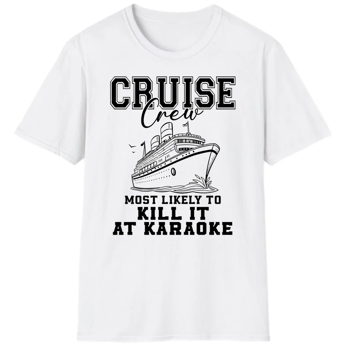 Cruise Crew Karaoke Champions T-Shirt in White