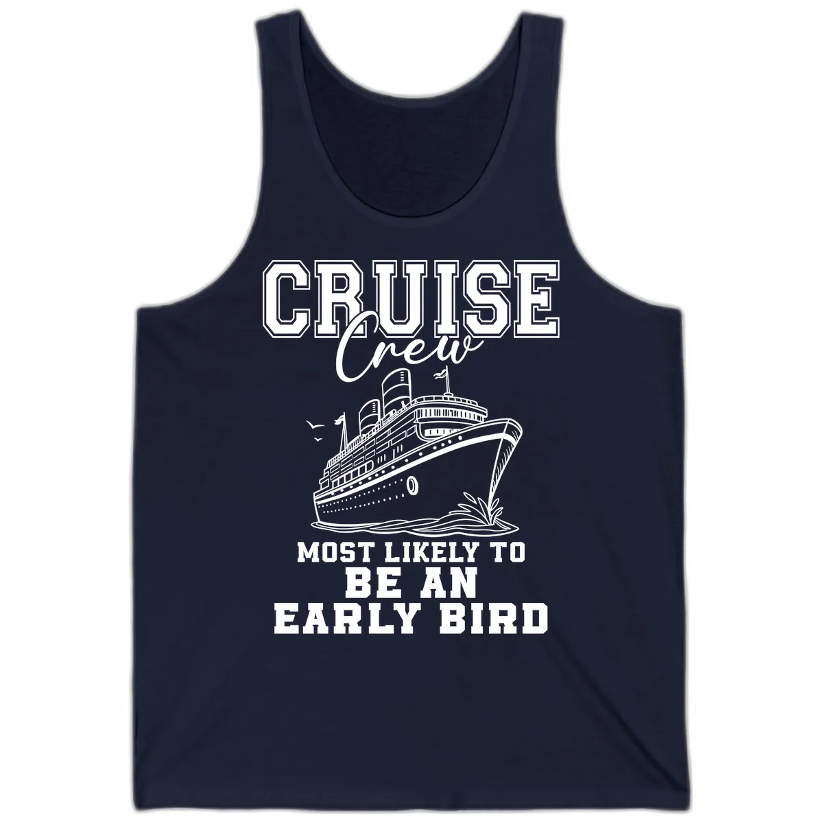 Cruise Crew Early Bird Design Tank in Navy