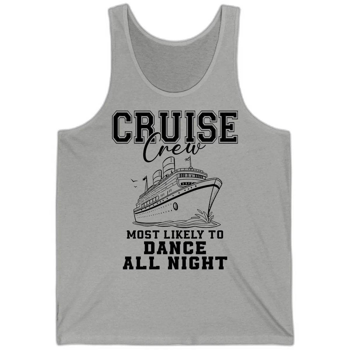 Cruise Crew Most Likely To Dance Tank in Athletic Heather