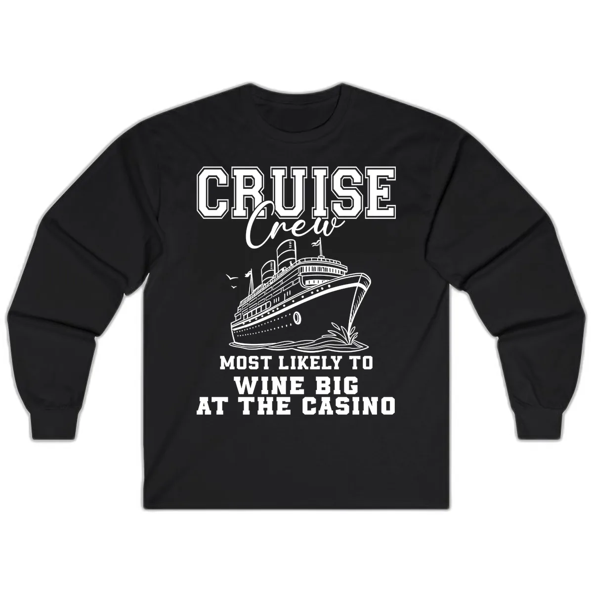 Cruise Crew Wine Big Casino Long Sleeve in Black