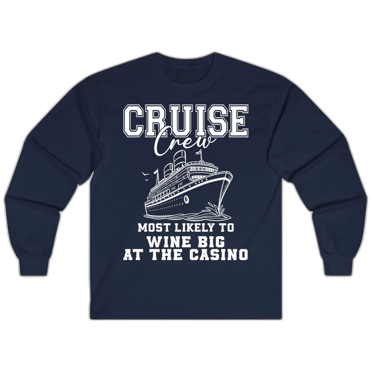 Cruise Crew Wine Big Casino Long Sleeve in Navy