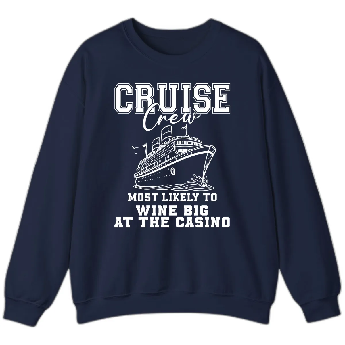 Cruise Crew Wine Big Casino Sweatshirt in Navy