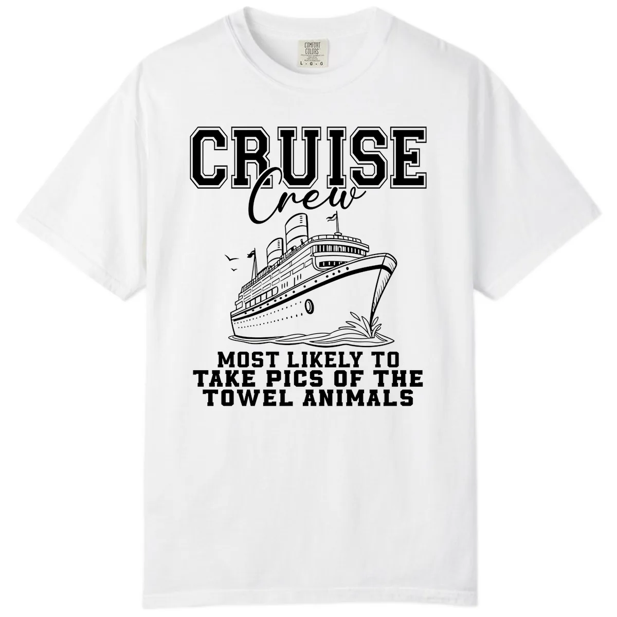 Cruise Crew Towel Animal Photographers Comfort Color in White