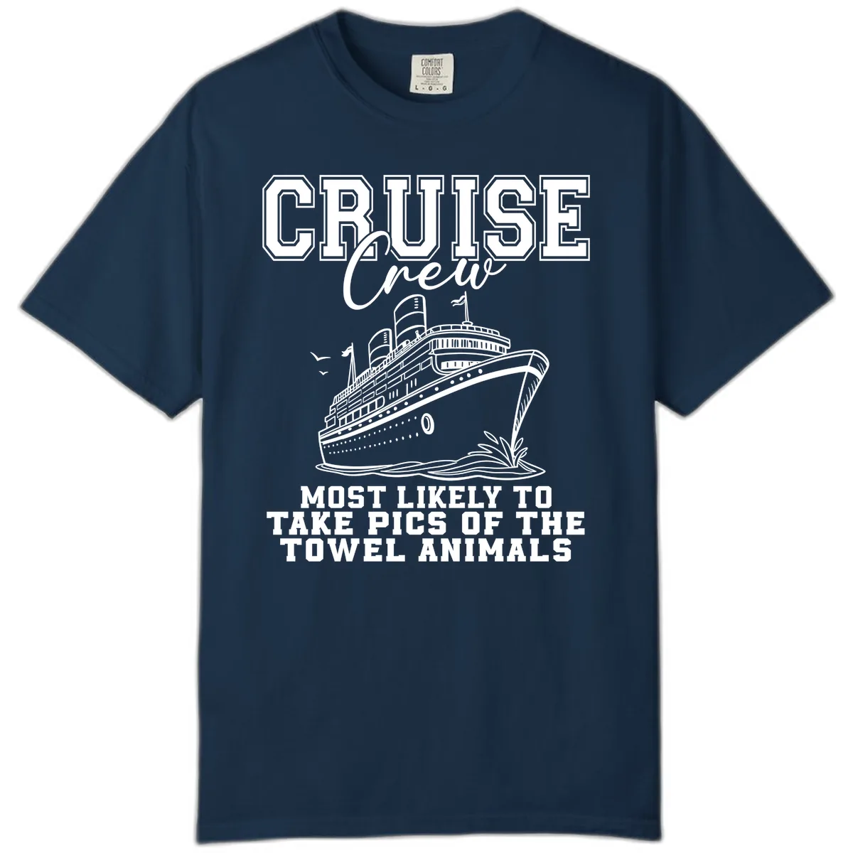 Cruise Crew Towel Animal Photographers Comfort Color in True Navy