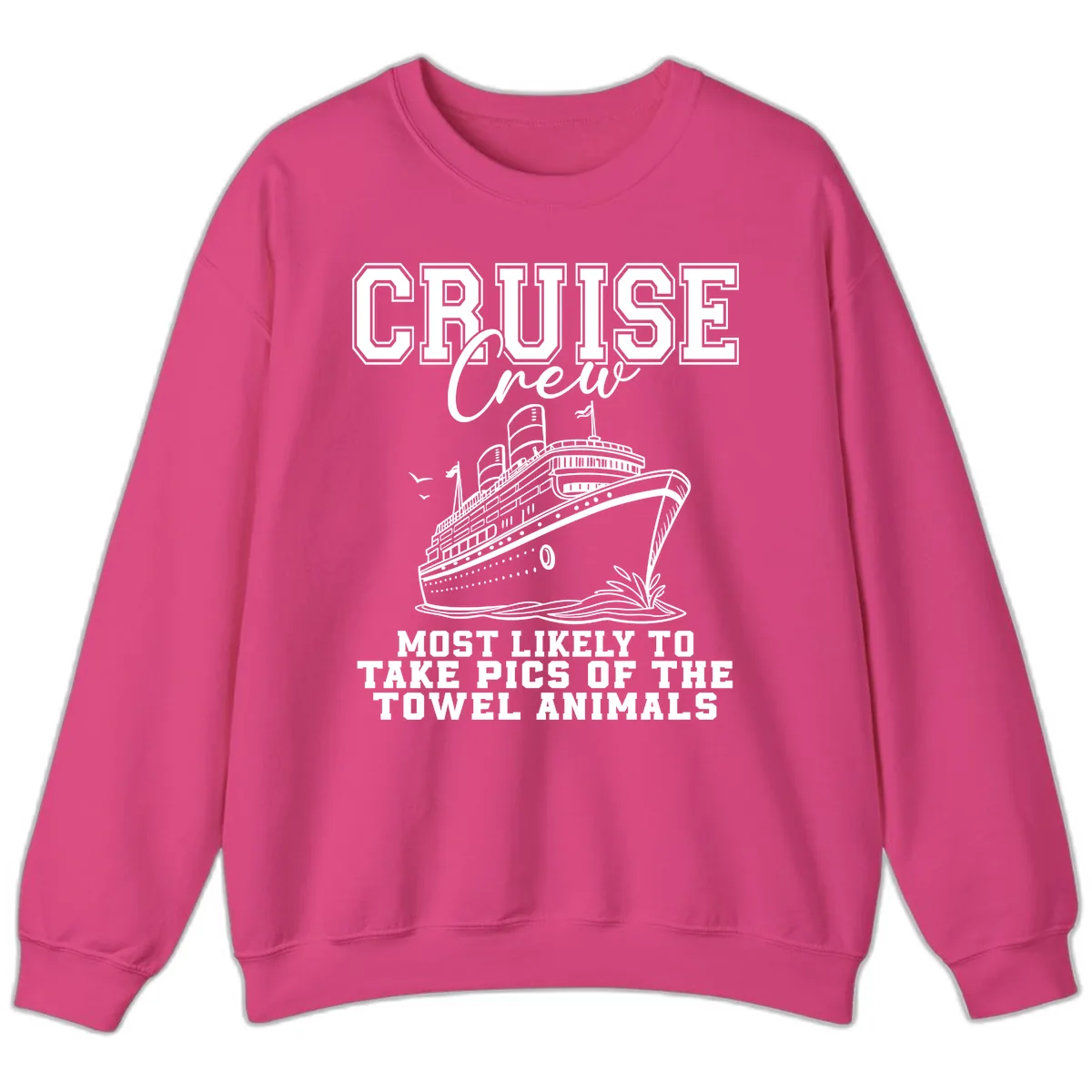 Cruise Crew Towel Animal Photographers Sweatshirt in Heliconia