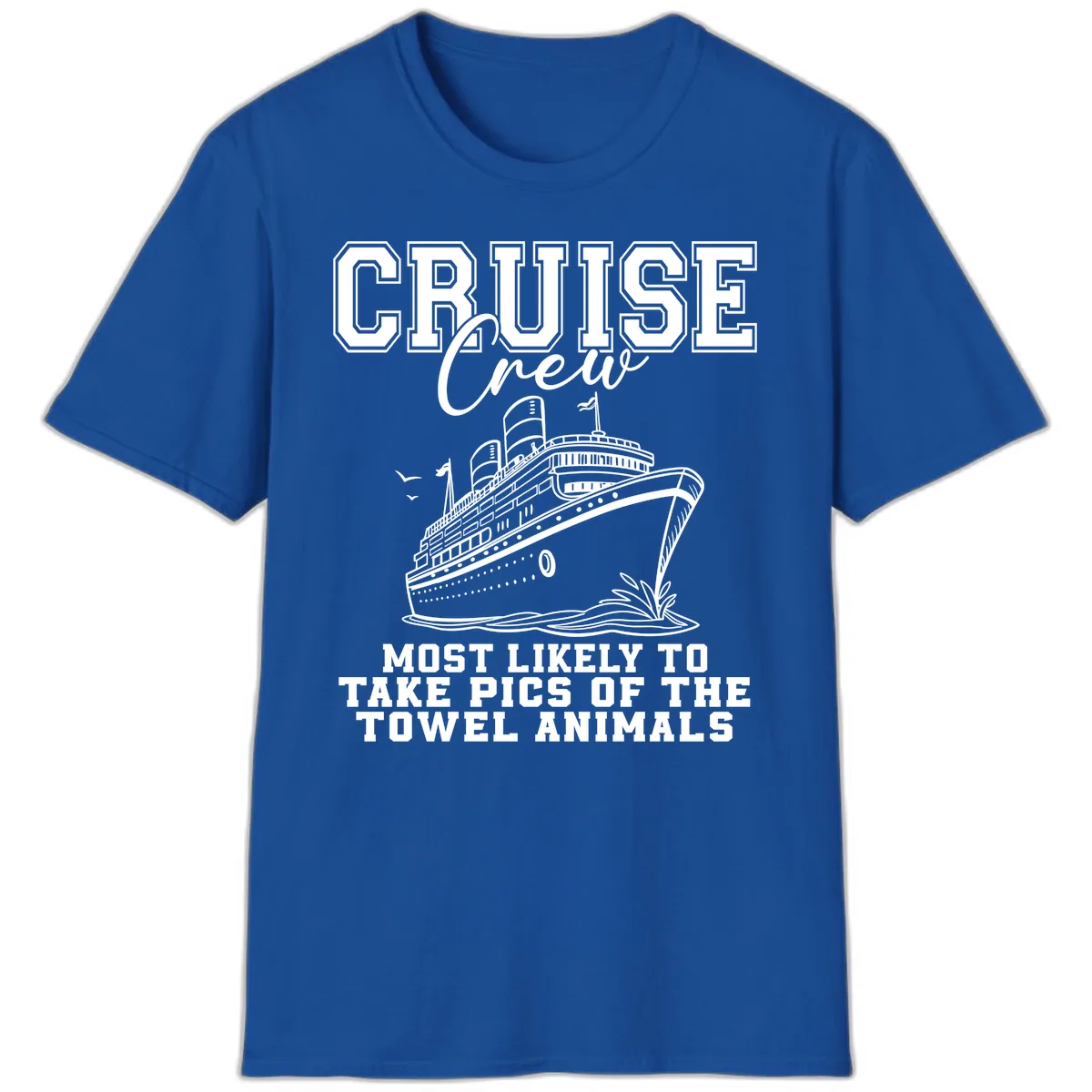 Cruise Crew Towel Animal Photographers T-Shirt in Royal