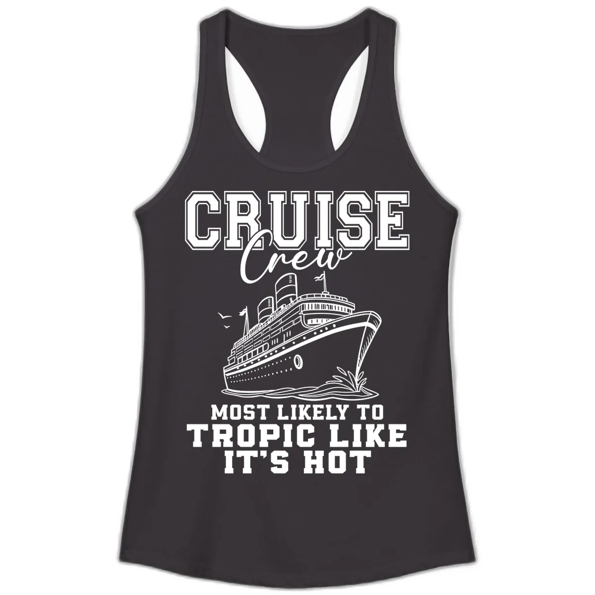 Cruise Crew Tropic Like It's Hot Ladies Tank in Black