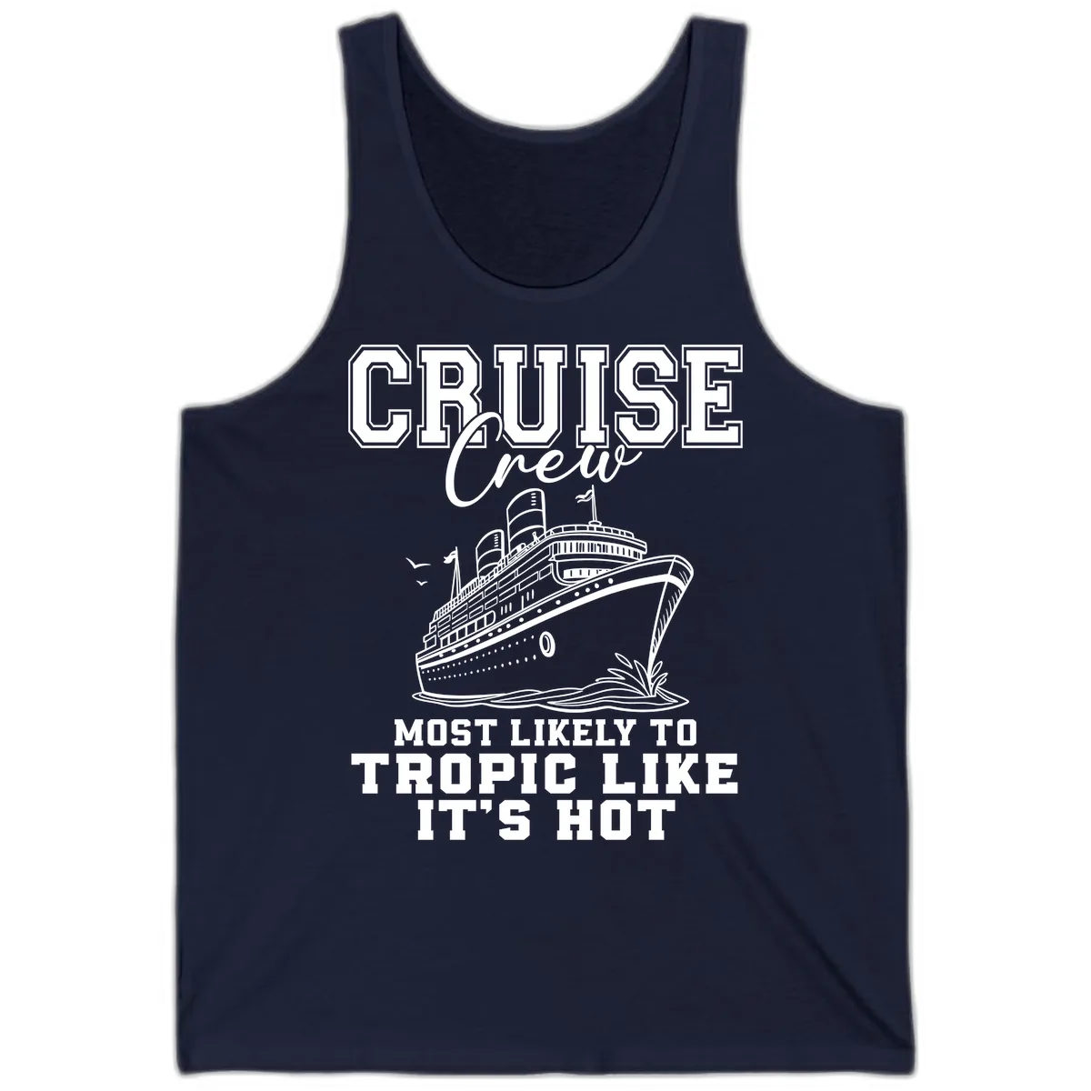 Cruise Crew Tropic Like It's Hot Tank in Navy