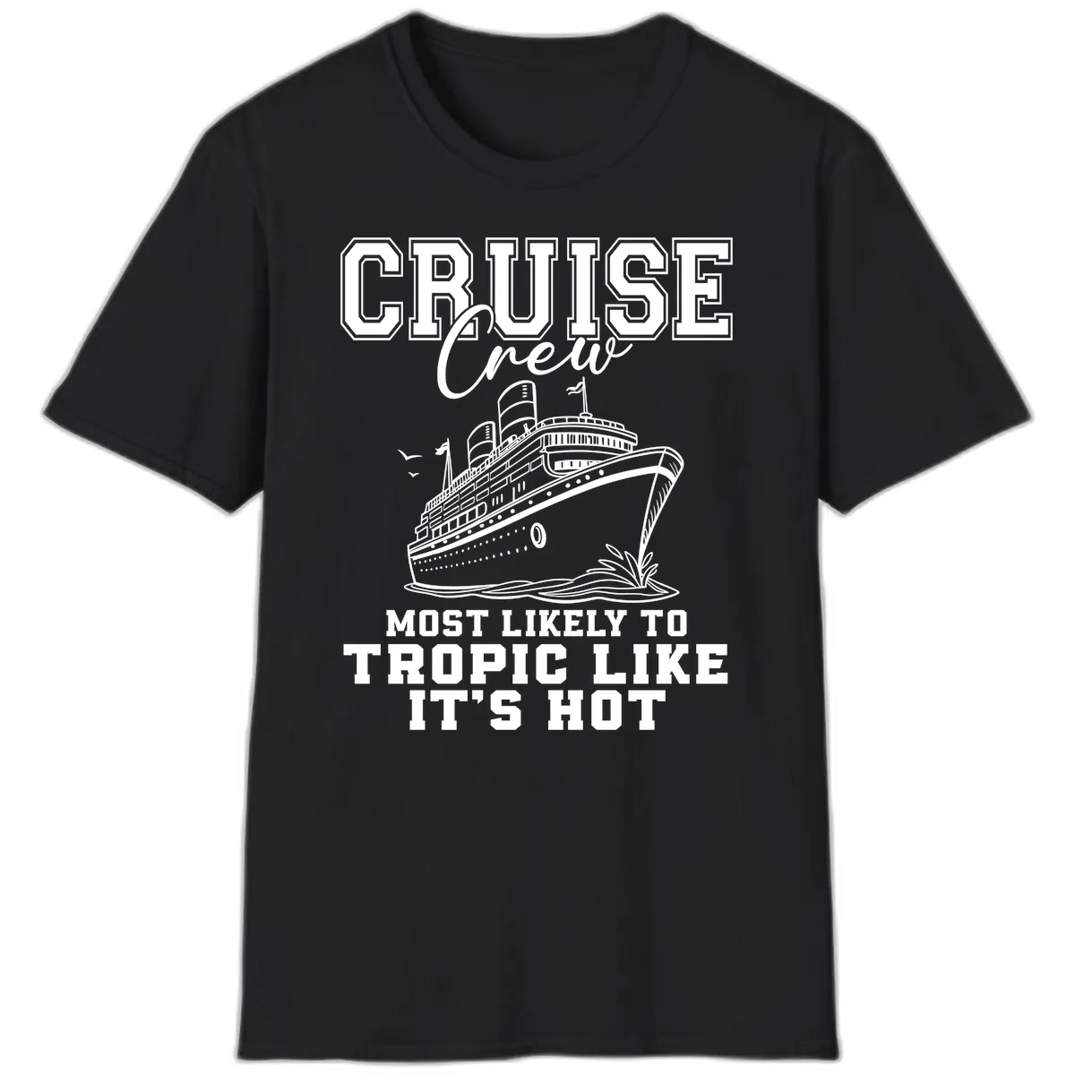 Cruise Crew Tropic Like It's Hot T-Shirt in Black