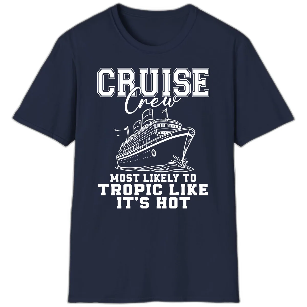 Cruise Crew Tropic Like It's Hot T-Shirt in Navy