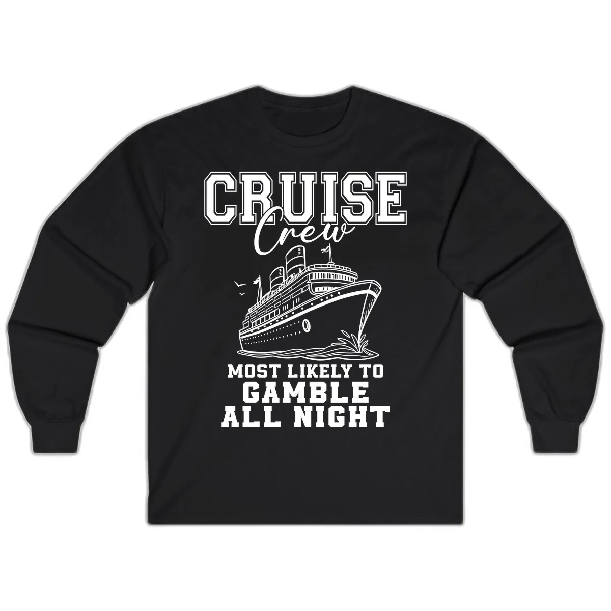 Cruise Crew Gamble All Night Long Sleeve in Black