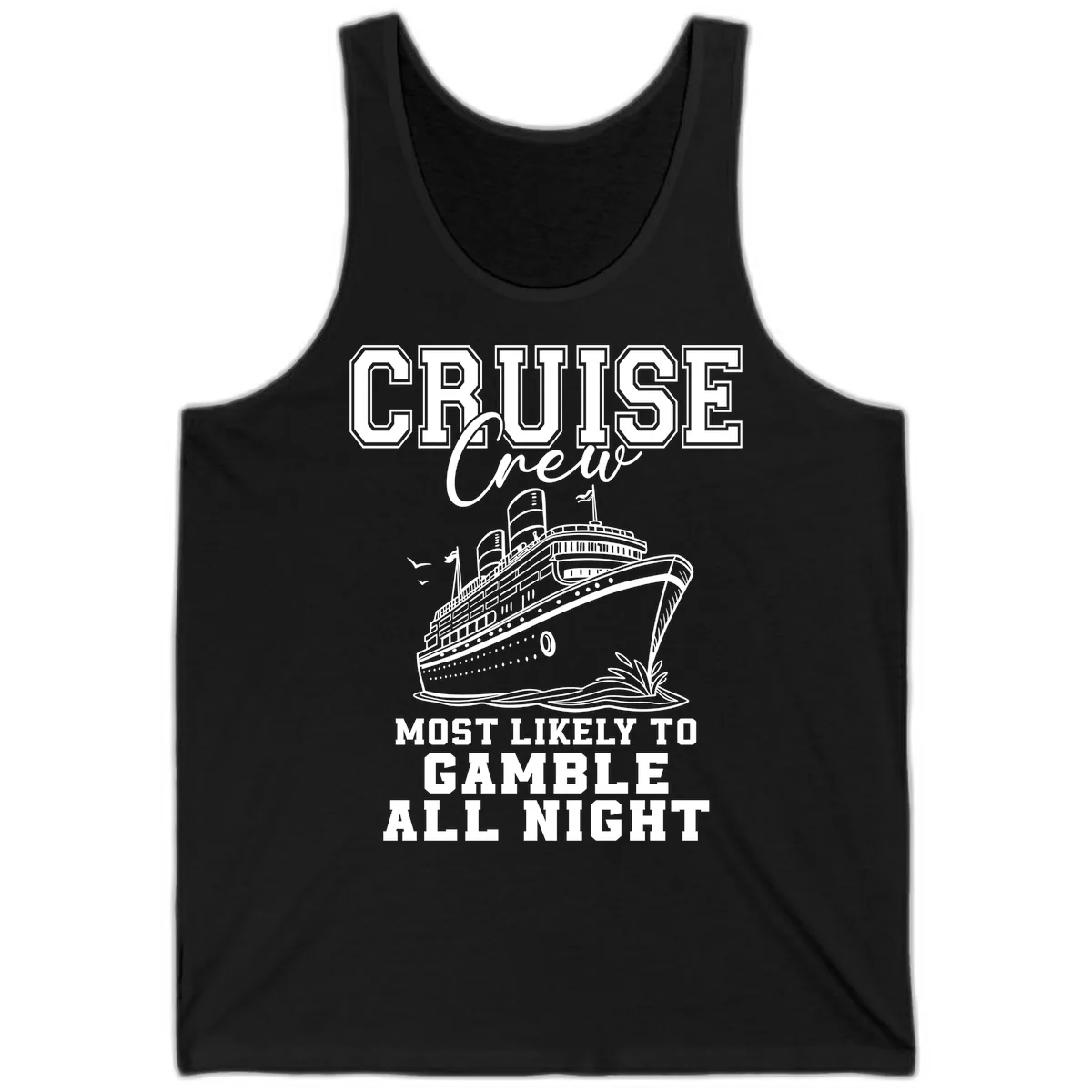 Cruise Crew Gamble All Night Tank in Black