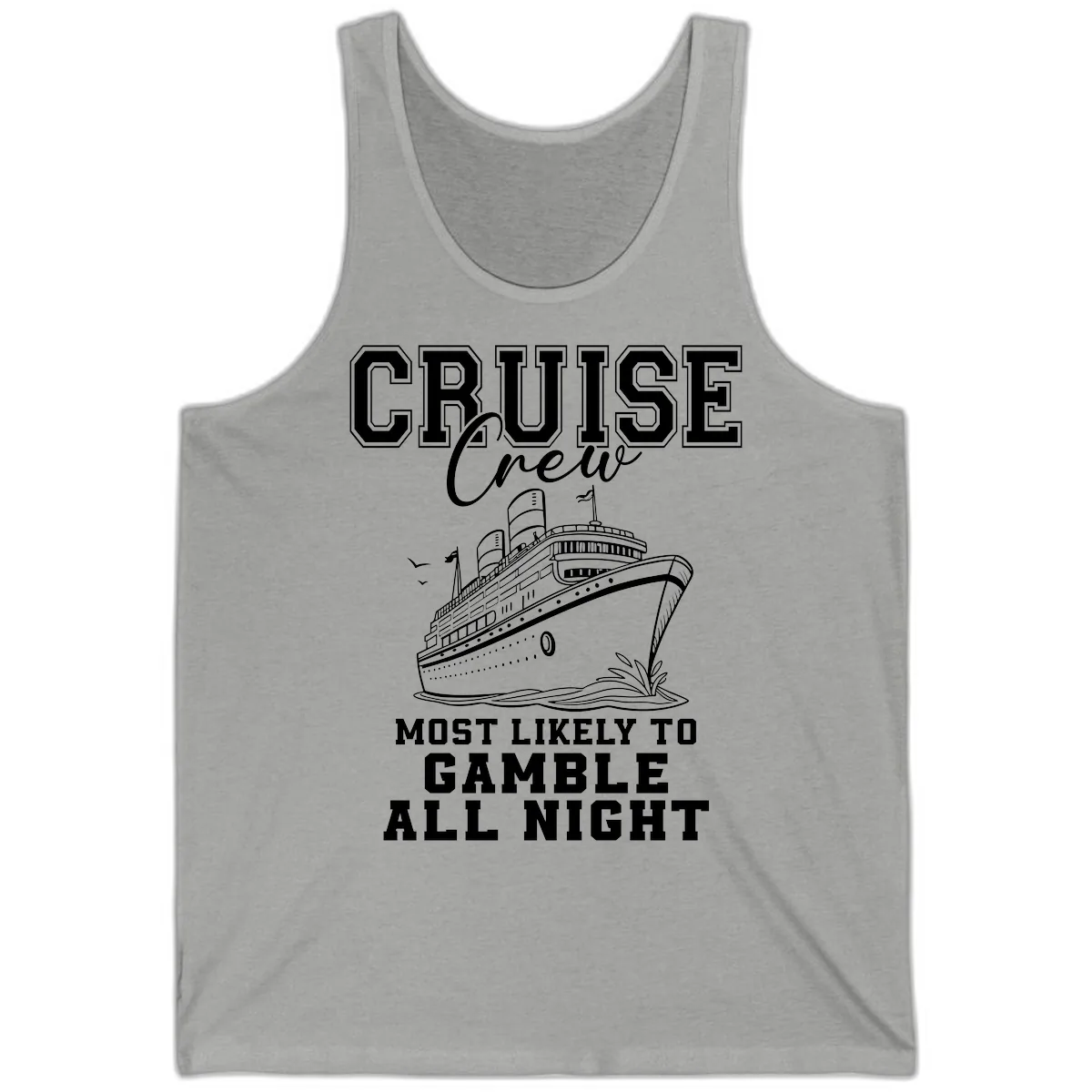 Cruise Crew Gamble All Night Tank in Athletic Heather