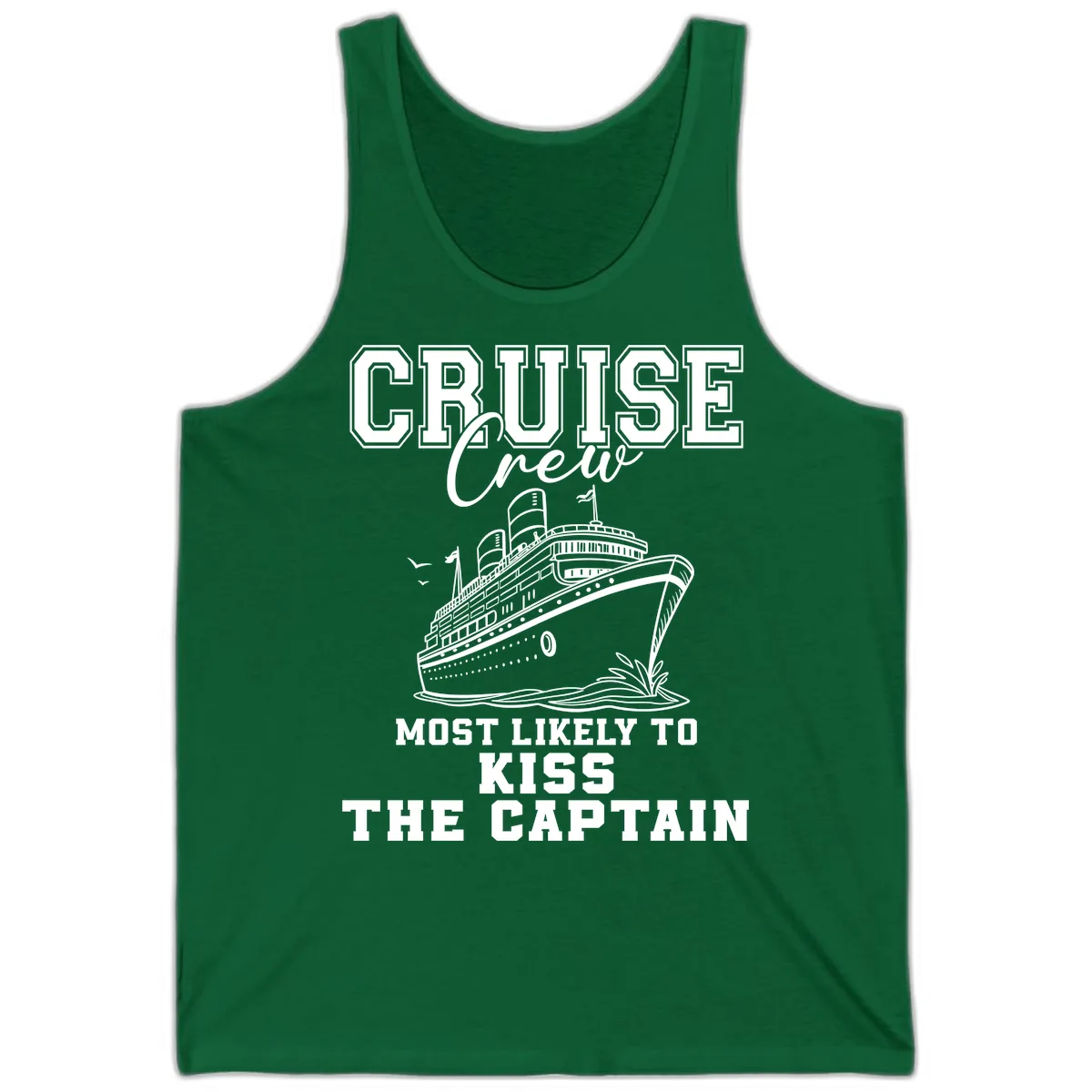 Cruise Crew Most Likely To Kiss The Captain Tank in Kelly