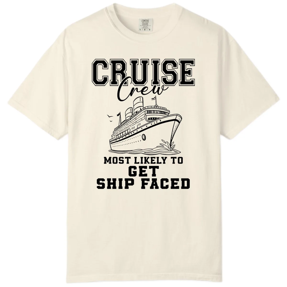 Cruise Crew Ship Faced Comfort Color in Ivory