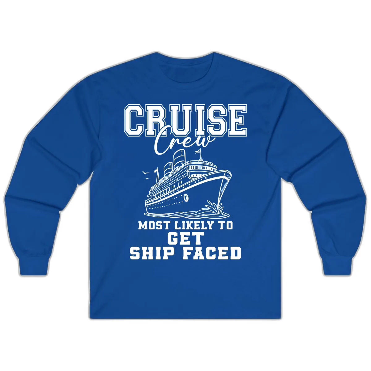 Cruise Crew Ship Faced Long Sleeve in Royal