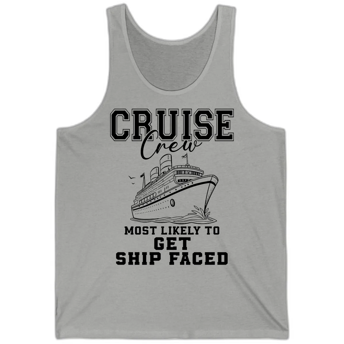 Cruise Crew Ship Faced Tank in Athletic Heather