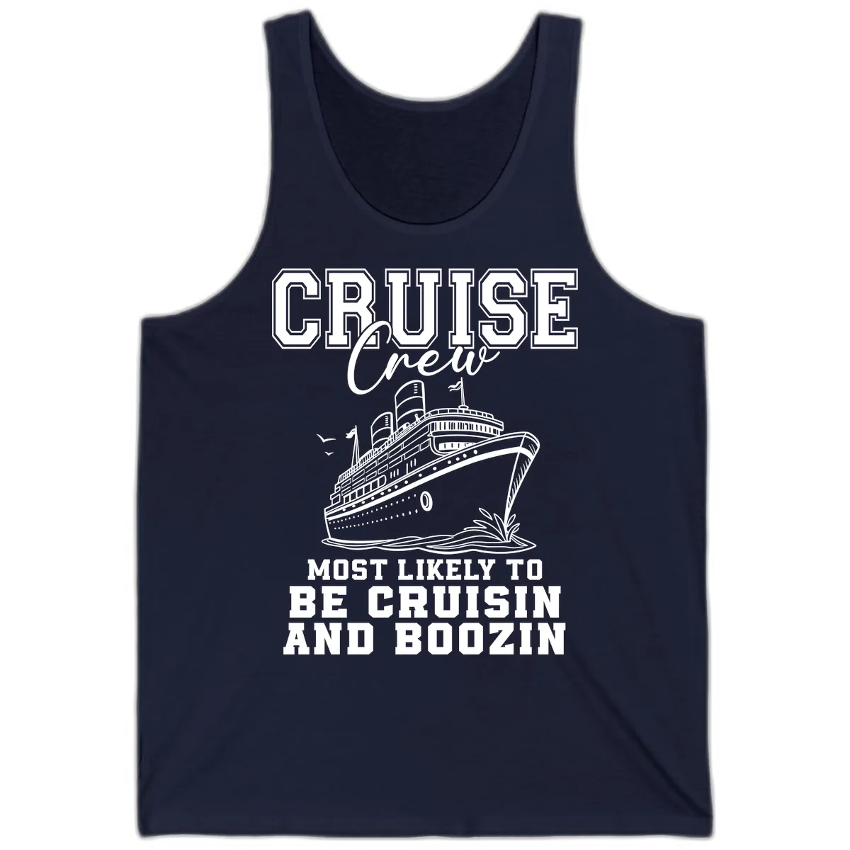 Cruise Crew Cruisin And Boozin Tank in Navy
