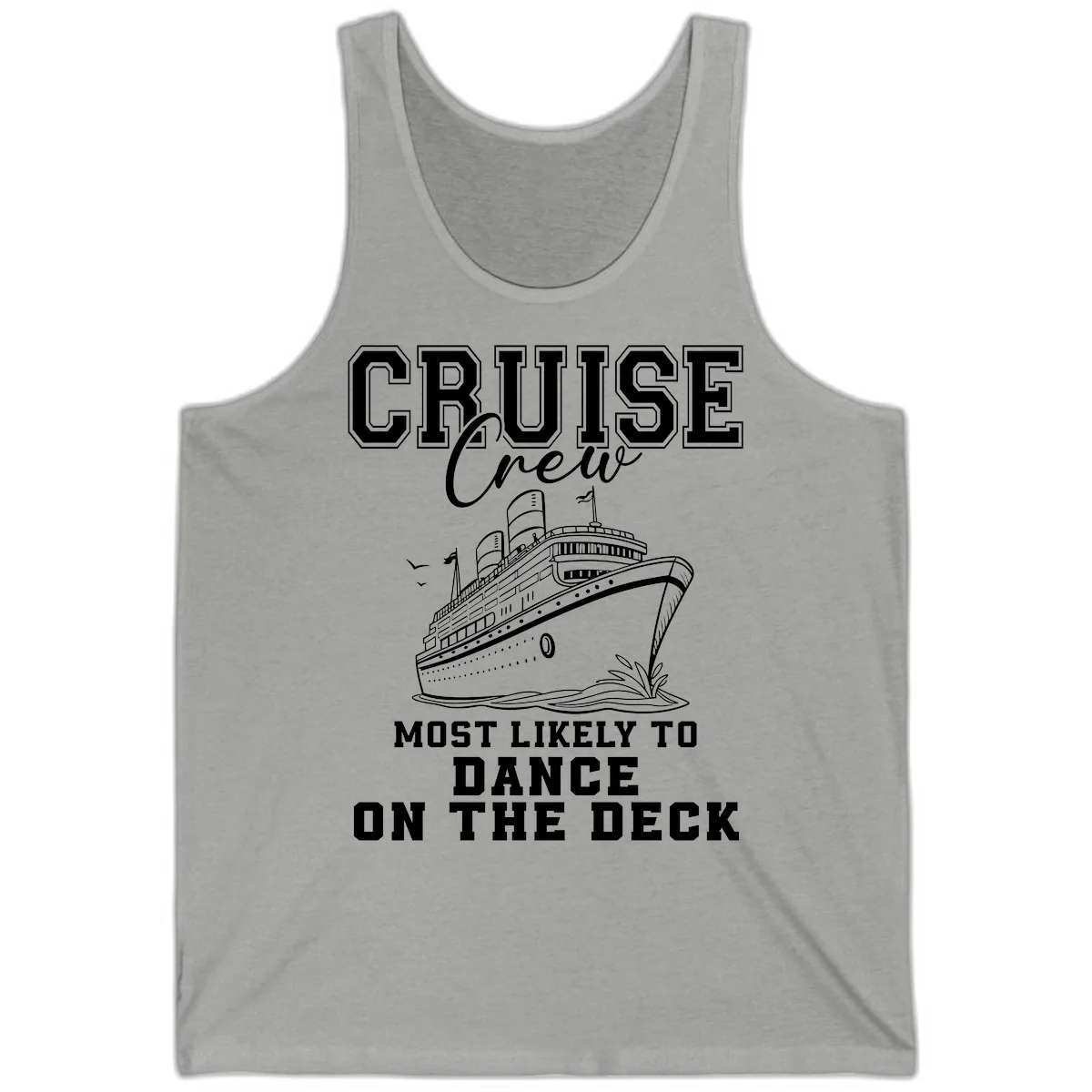 Cruise Crew Most Likely To Dance Tank in Athletic Heather