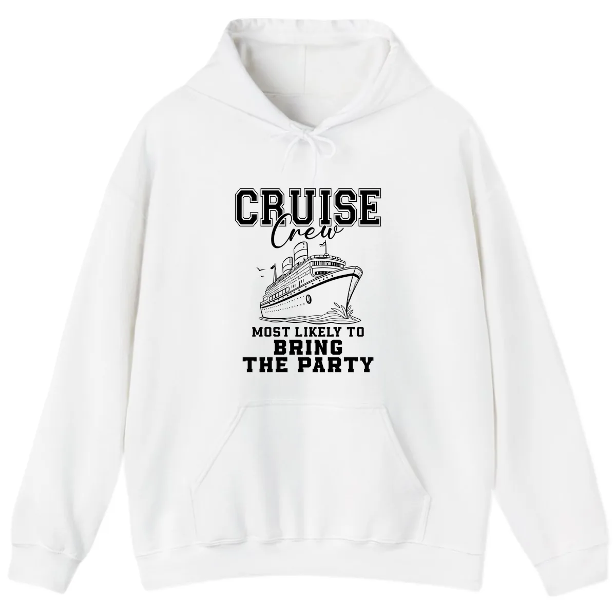 Cruise Crew Bring The Party Hoodie in White