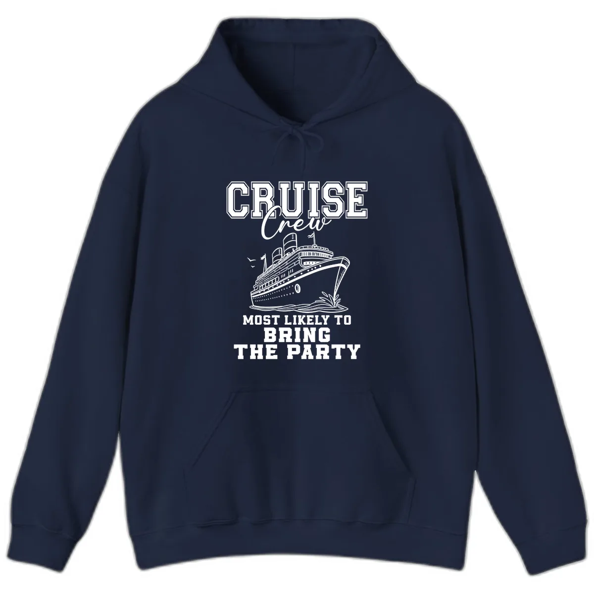 Cruise Crew Bring The Party Hoodie in Navy