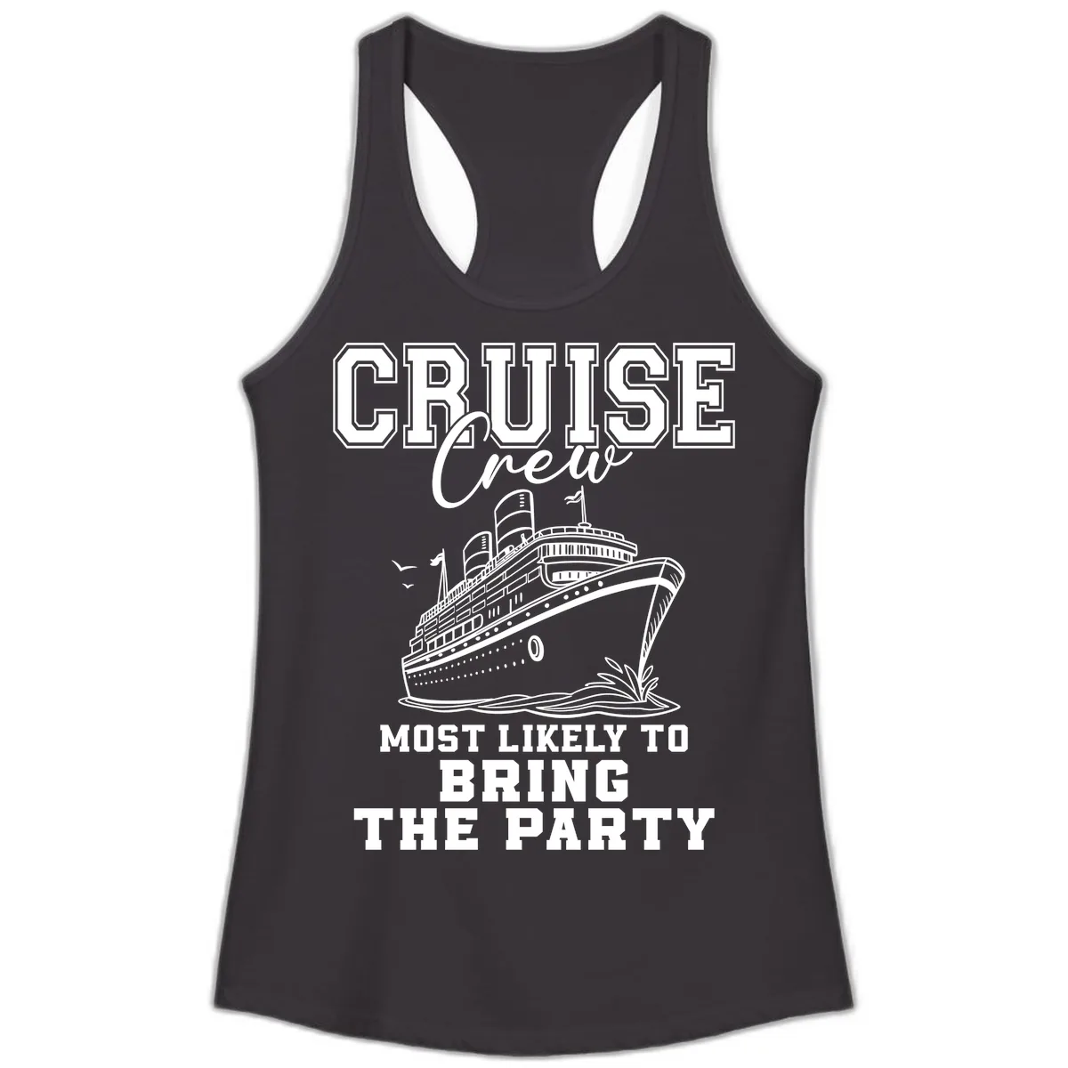 Cruise Crew Bring The Party Ladies Tank in Black