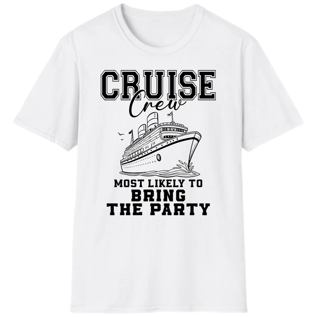 Cruise Crew Bring The Party T-Shirt in White