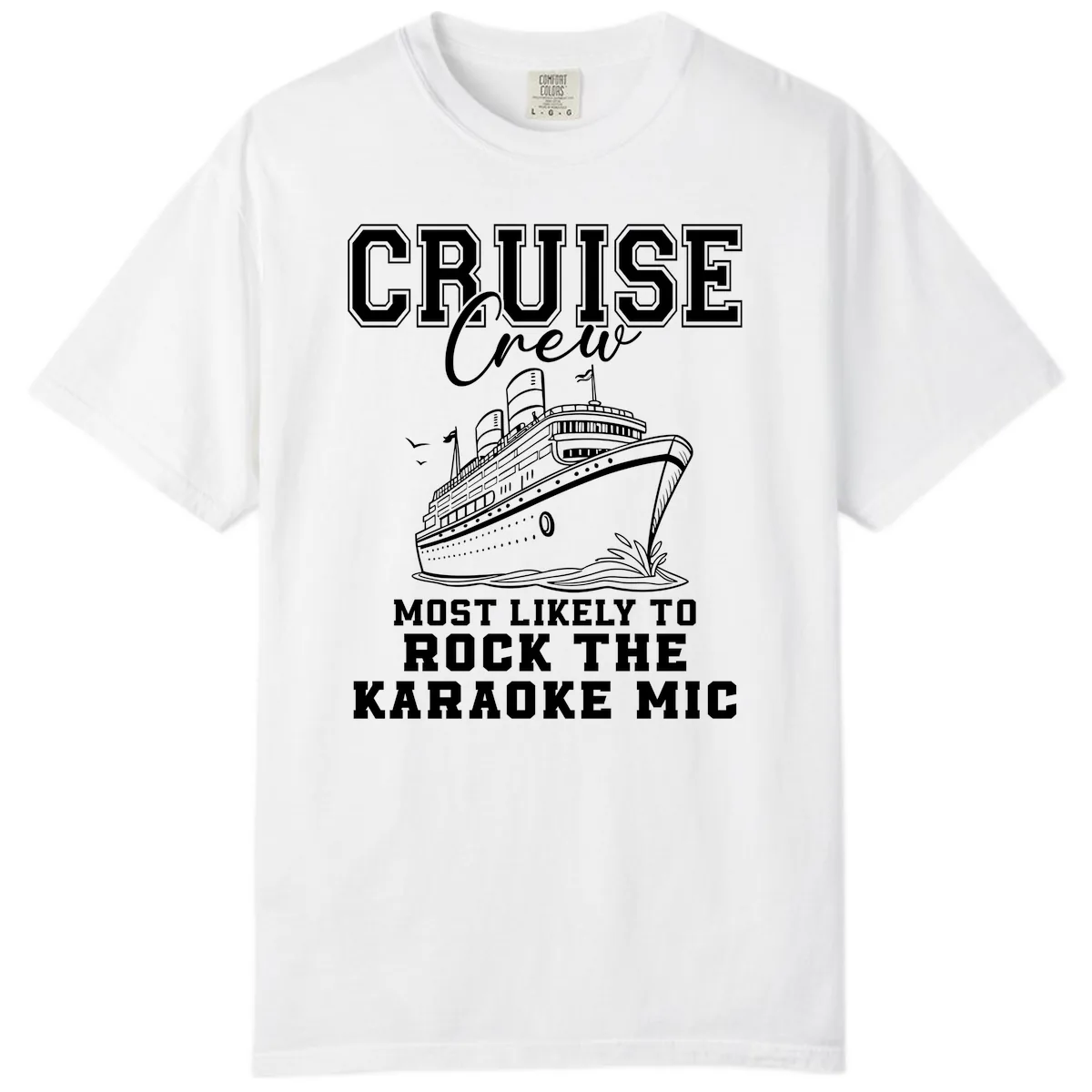 Cruise Crew Karaoke Mic Rockers Comfort Color in White