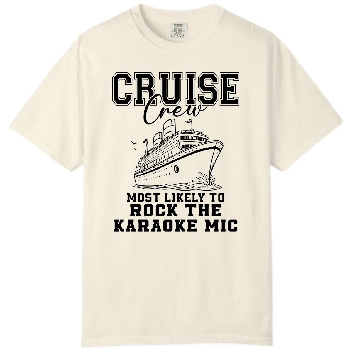 Cruise Crew Karaoke Mic Rockers Comfort Color in Ivory
