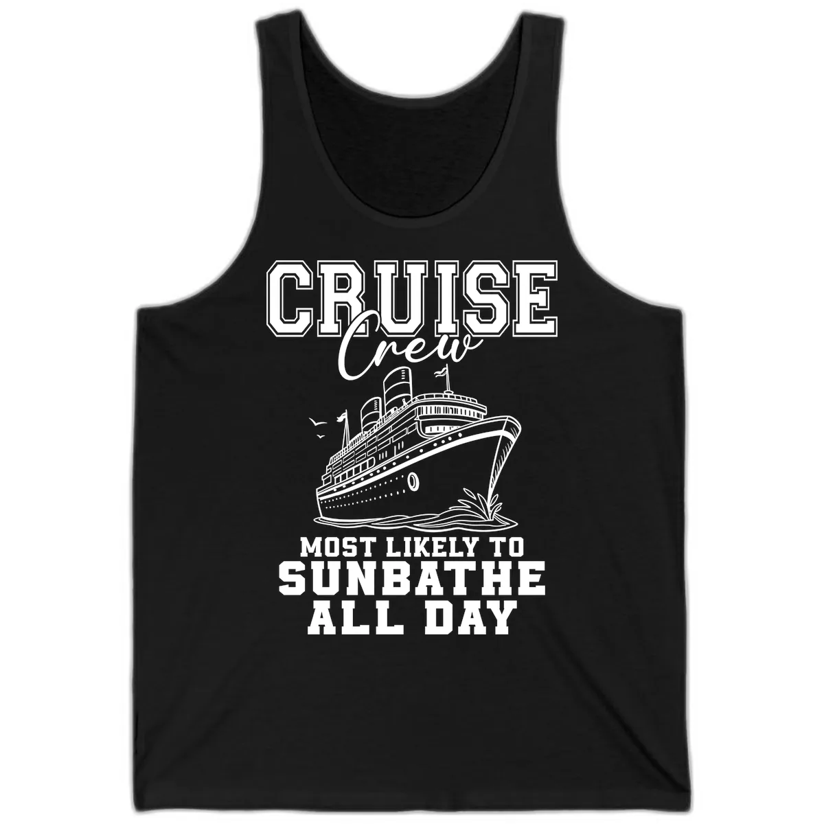 Cruise Crew Most Likely To Sunbathe Tank in Black