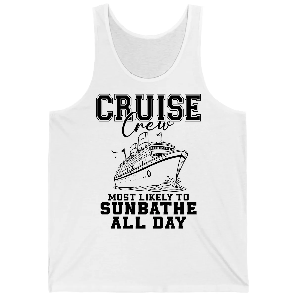 Cruise Crew Most Likely To Sunbathe Tank in White