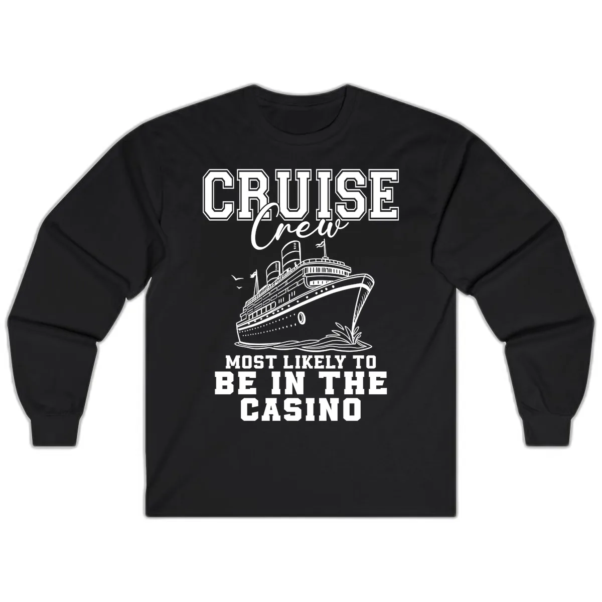 Cruise Crew Casino Bound Long Sleeve in Black