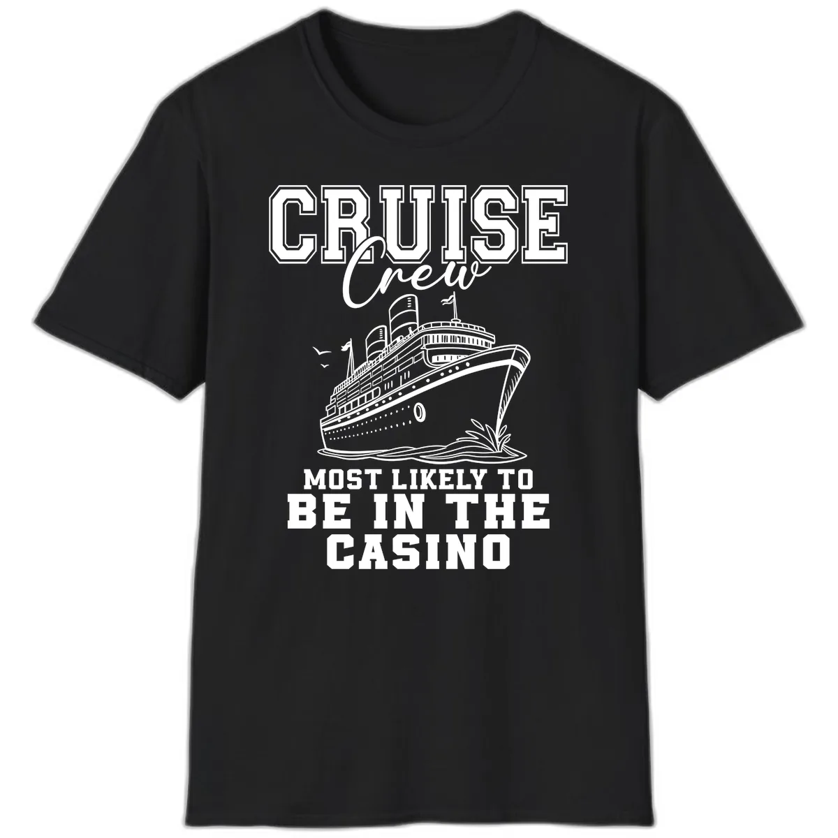 Cruise Crew Casino Bound T-Shirt in Black