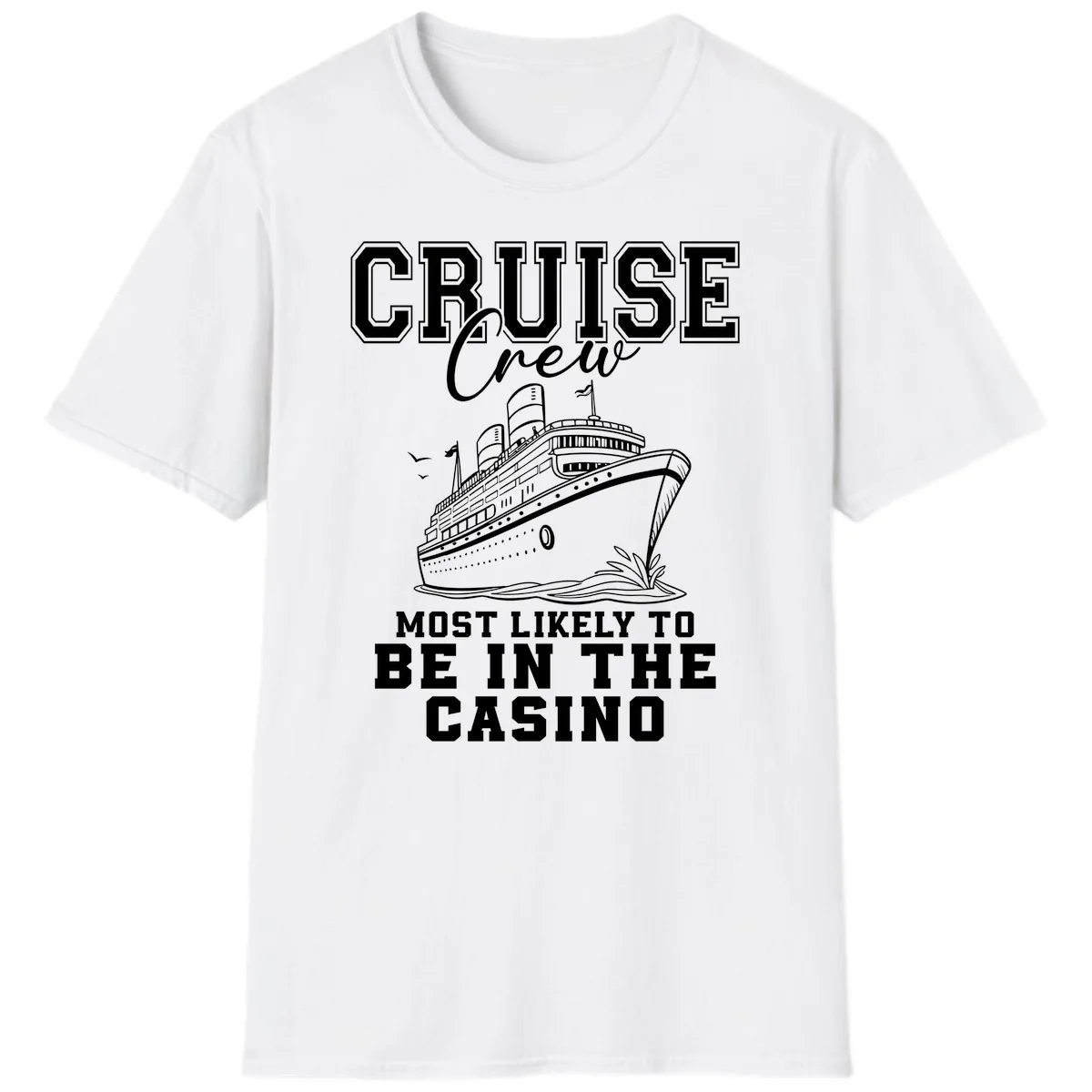 Cruise Crew Casino Bound T-Shirt in White