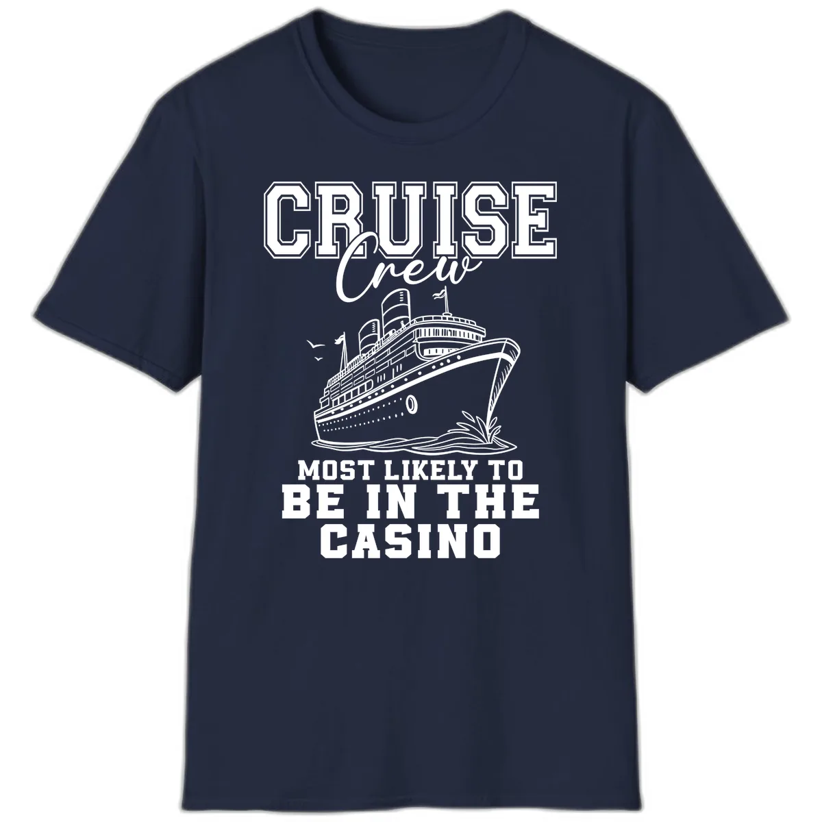 Cruise Crew Casino Bound T-Shirt in Navy