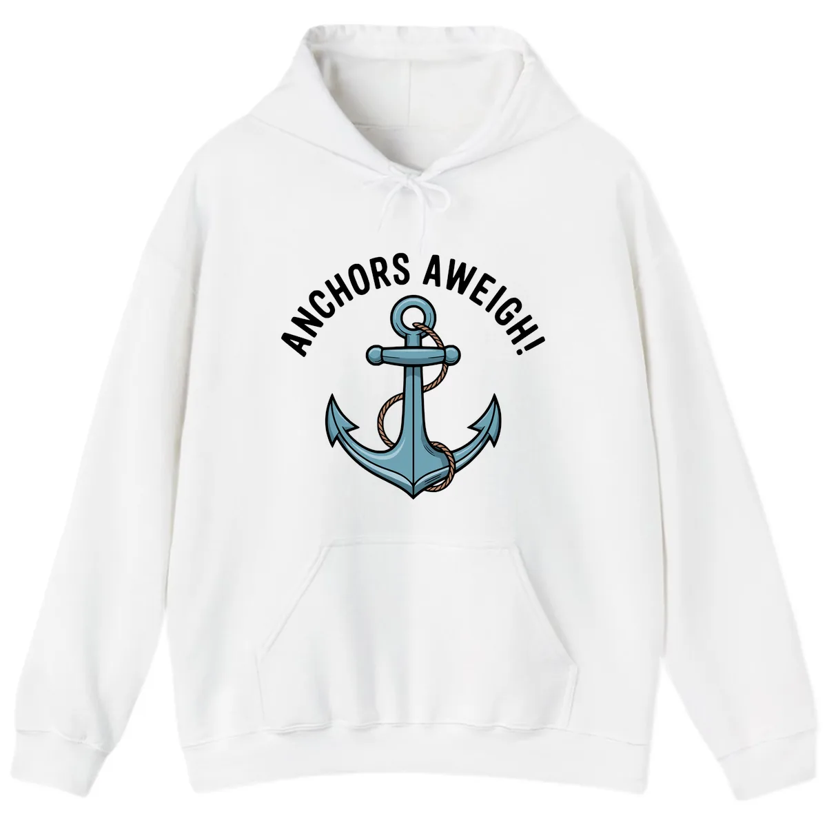 Anchors Aweigh Cruise Design Hoodie in White