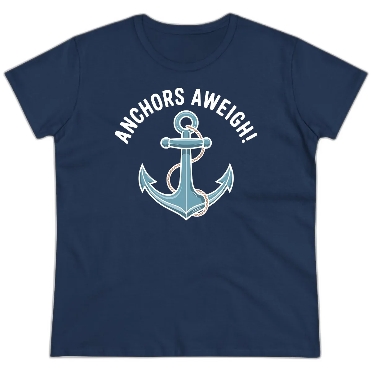 Anchors Aweigh Cruise Design Ladies Tee in Navy