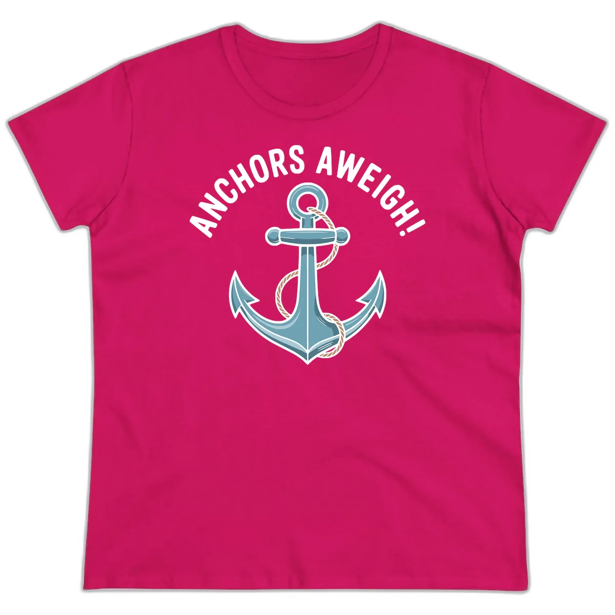 Anchors Aweigh Cruise Design Ladies Tee in Heliconia