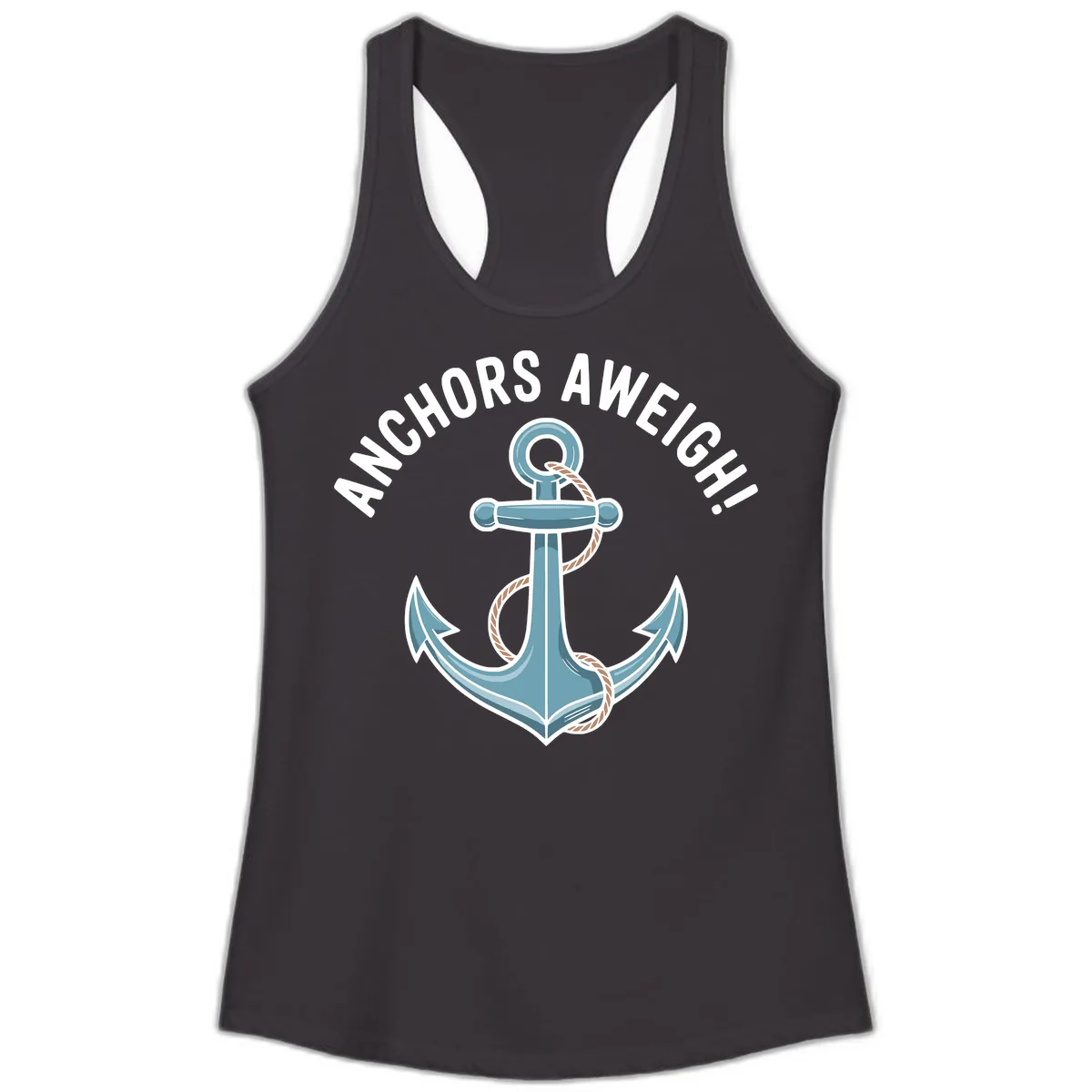 Anchors Aweigh Cruise Design Ladies Tank in Black