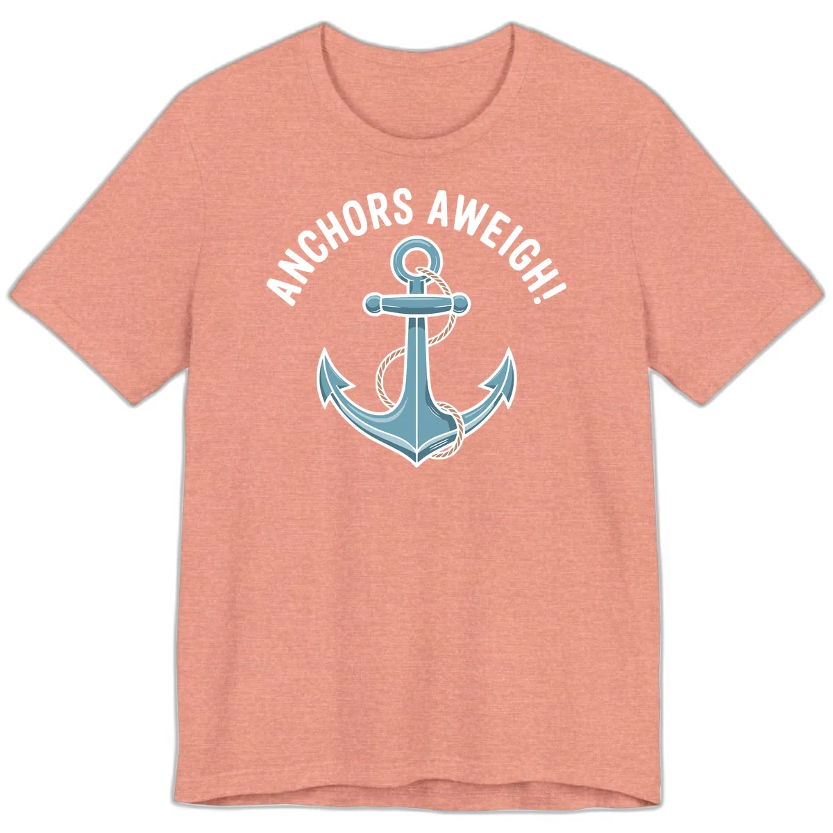 Anchors Aweigh Cruise Design Premium T-Shirt in Heather Sunset