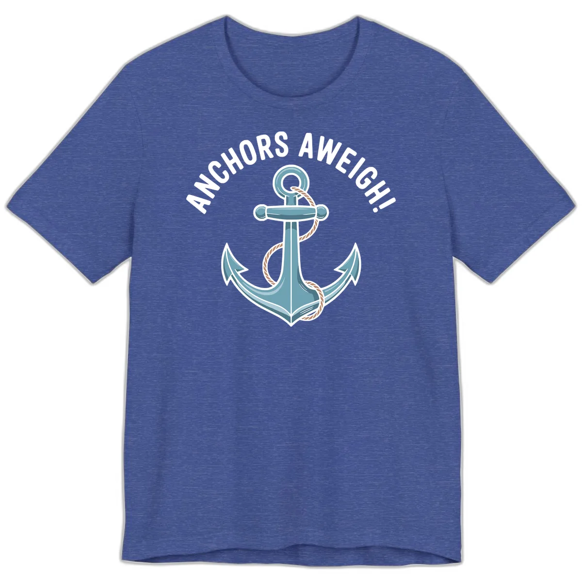 Anchors Aweigh Cruise Design Premium T-Shirt in Heather True Royal