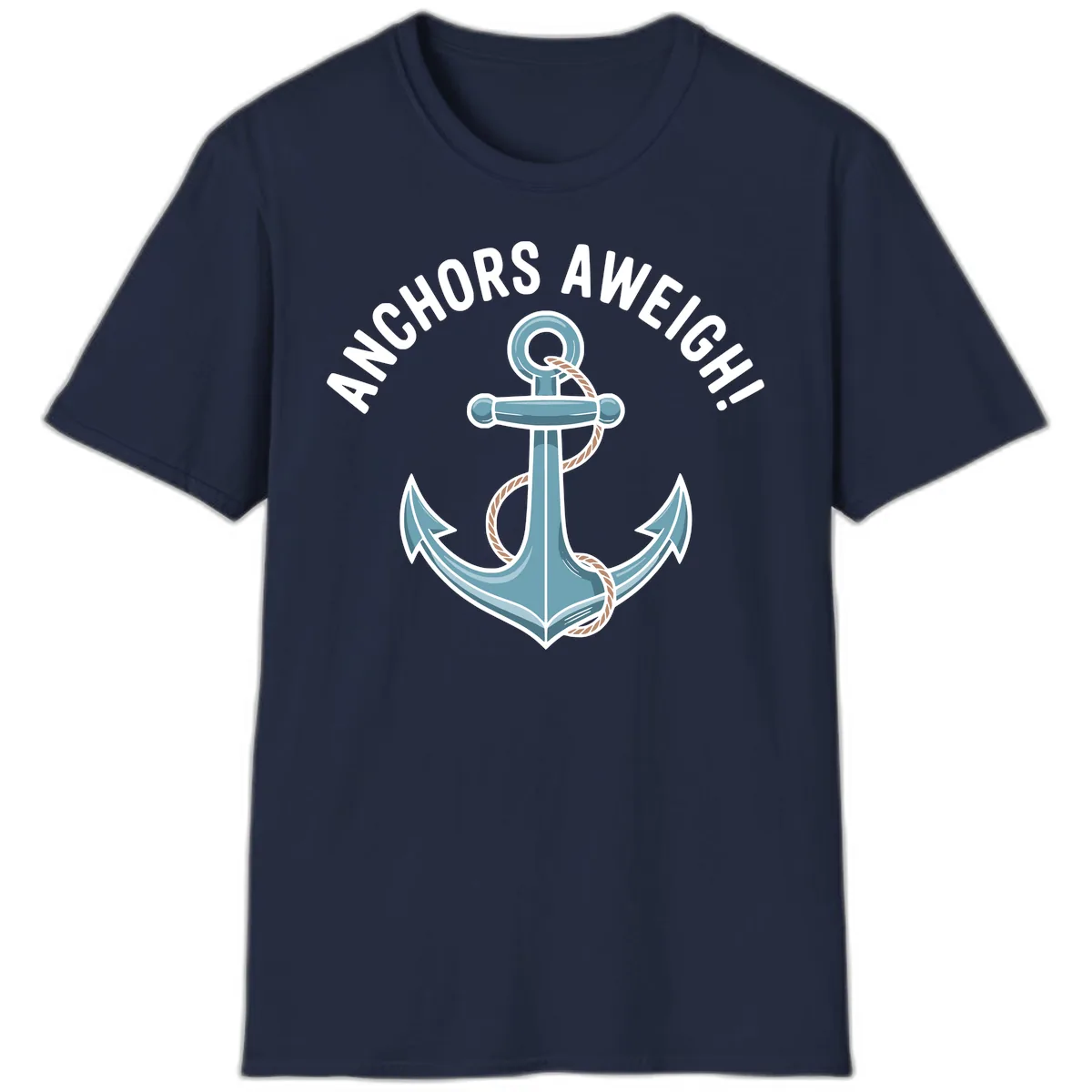 Anchors Aweigh Cruise Design T-Shirt in Navy