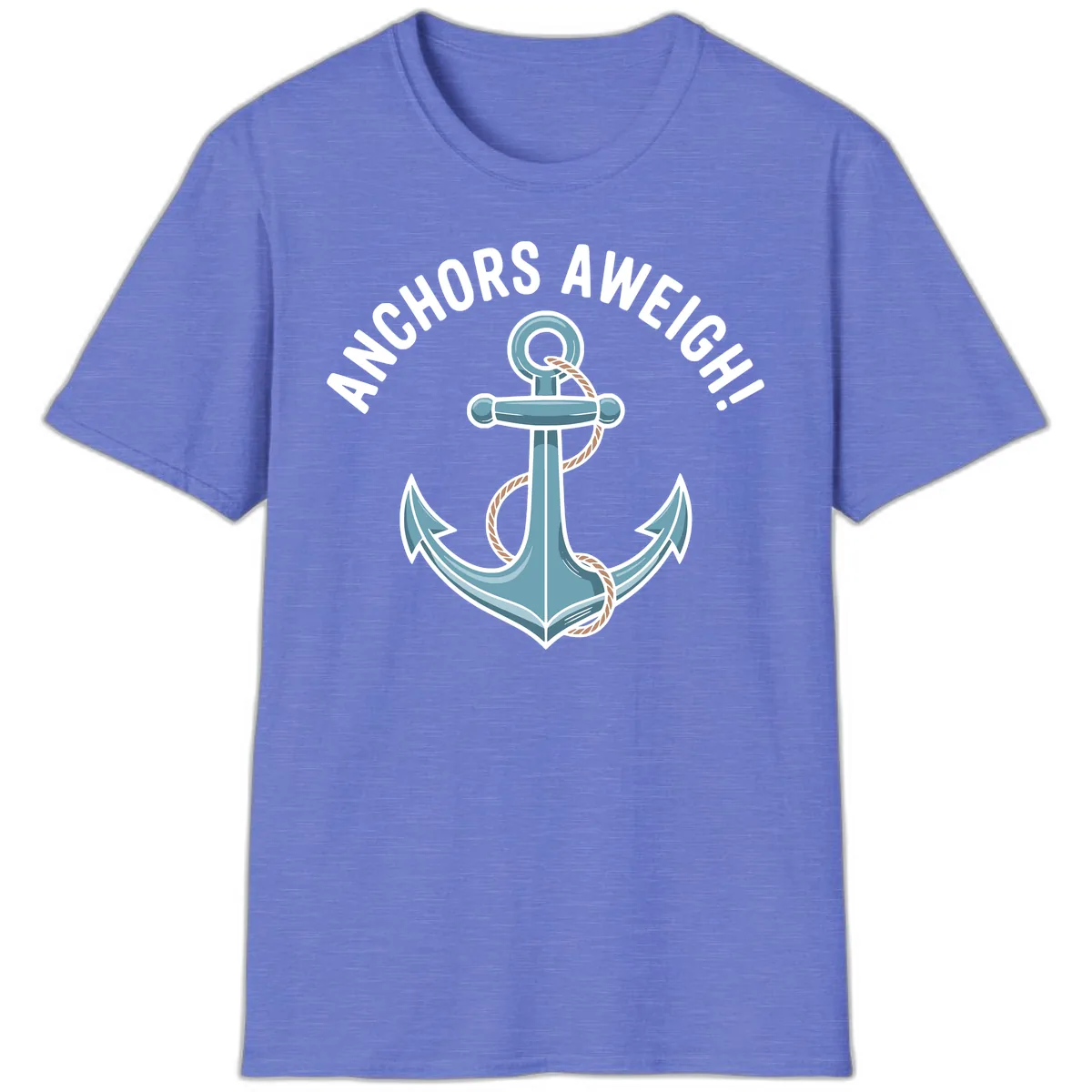 Anchors Aweigh Cruise Design T-Shirt in Heather Royal