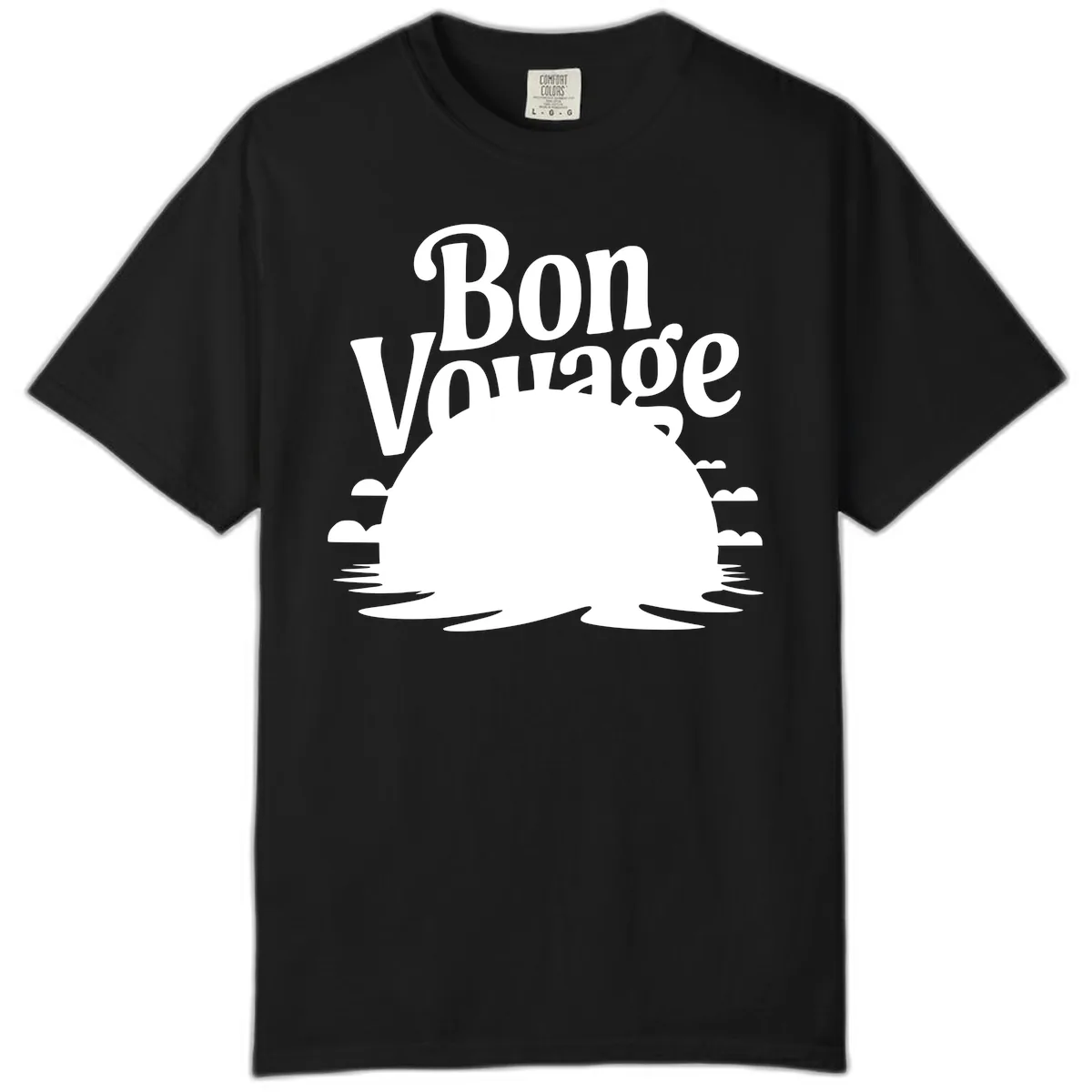 Bon Voyage Cruise Ship Sunset Comfort Color in Black