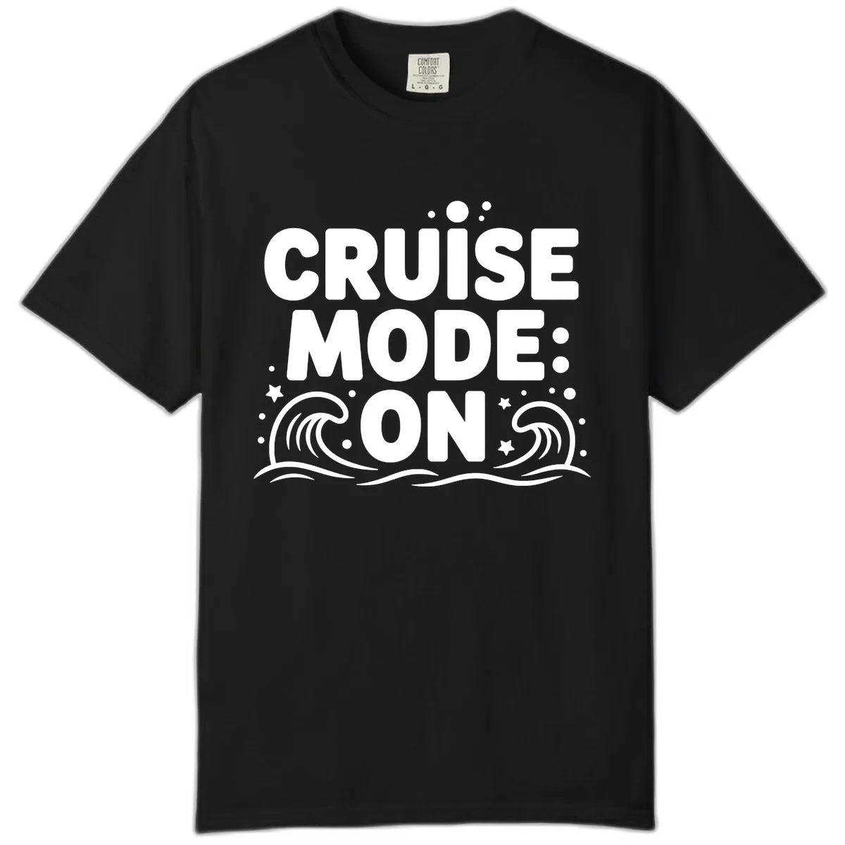 Cruise Mode On Typography Comfort Color in Black