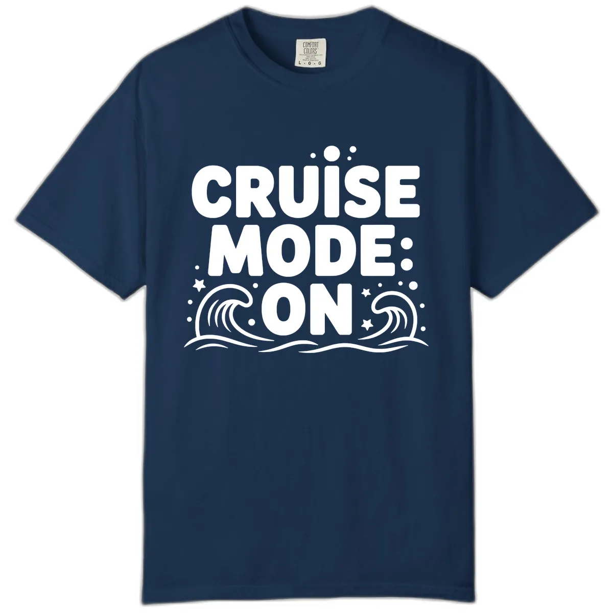 Cruise Mode On Typography Comfort Color in Navy