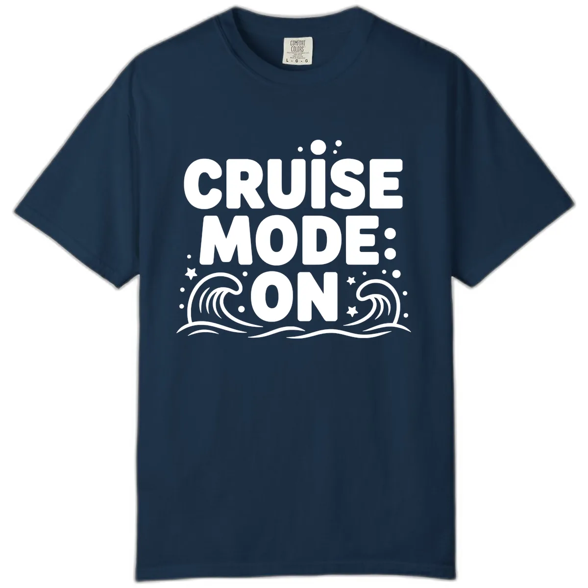 Cruise Mode On Typography Comfort Color in True Navy